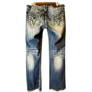 Vigoss The New York Boot Cut Mid Rise Jeans Size 11/12 Rhinestone Y2K